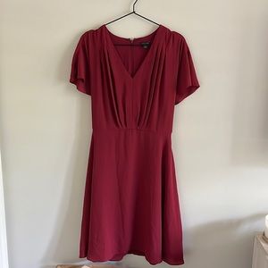 Ann Taylor red midi dress SIZE 8